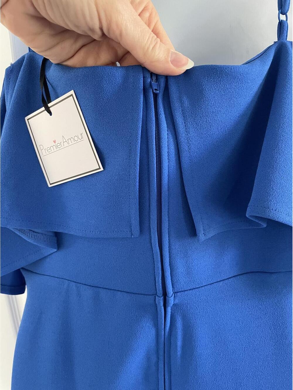 Blue Spaghetti Strap Ruffle Dress - Picture 4 of 9